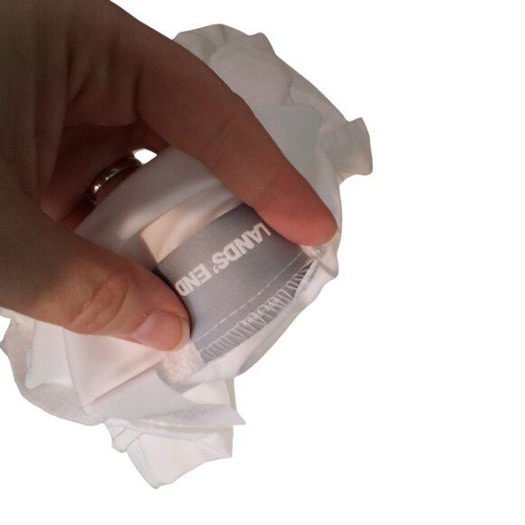 Lands End duvet cover King Supima Cotton white blue embroidered - Picture 2 of 7